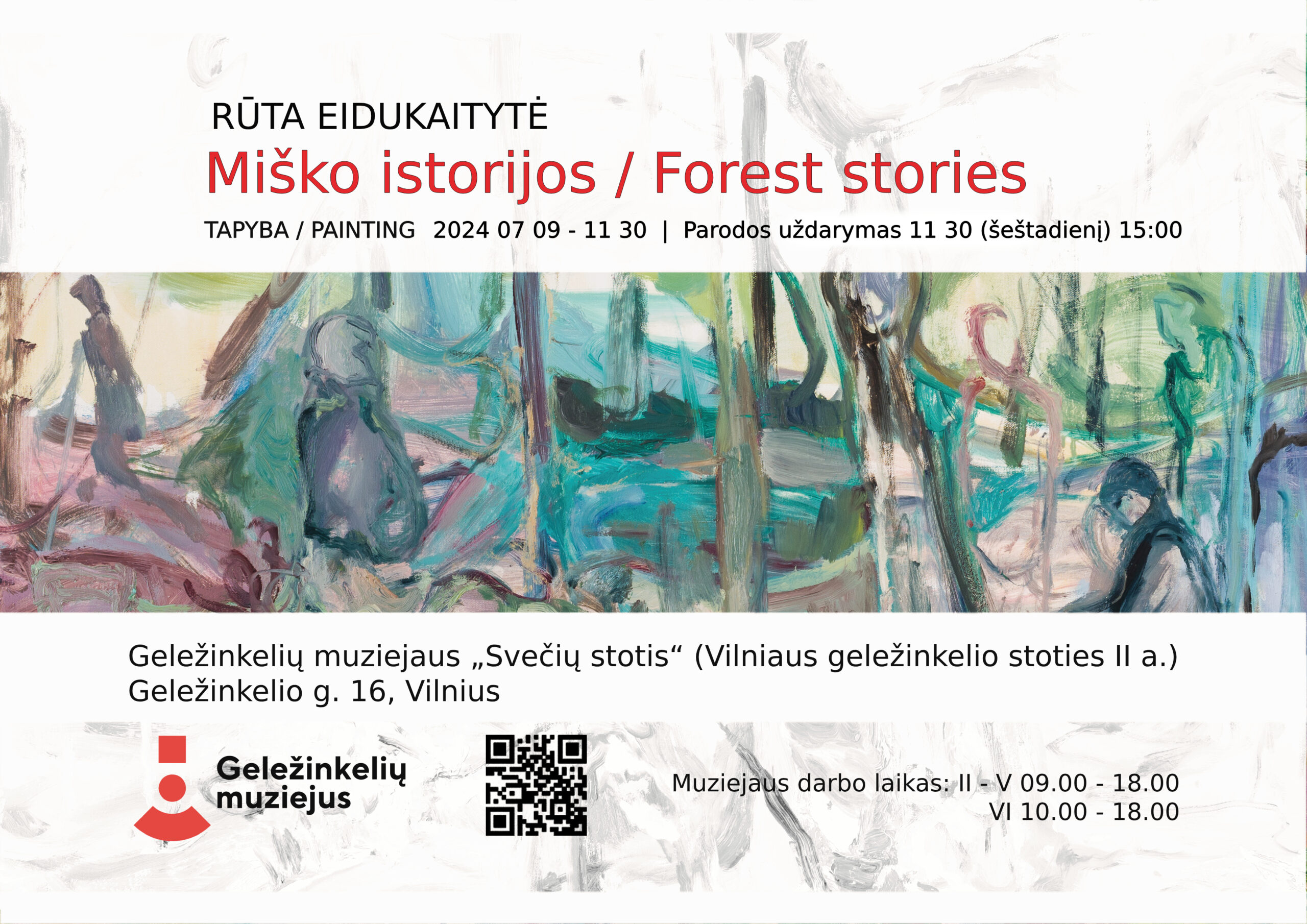 R.Eidukaitytės tapybos paroda "Miško istorijos"
