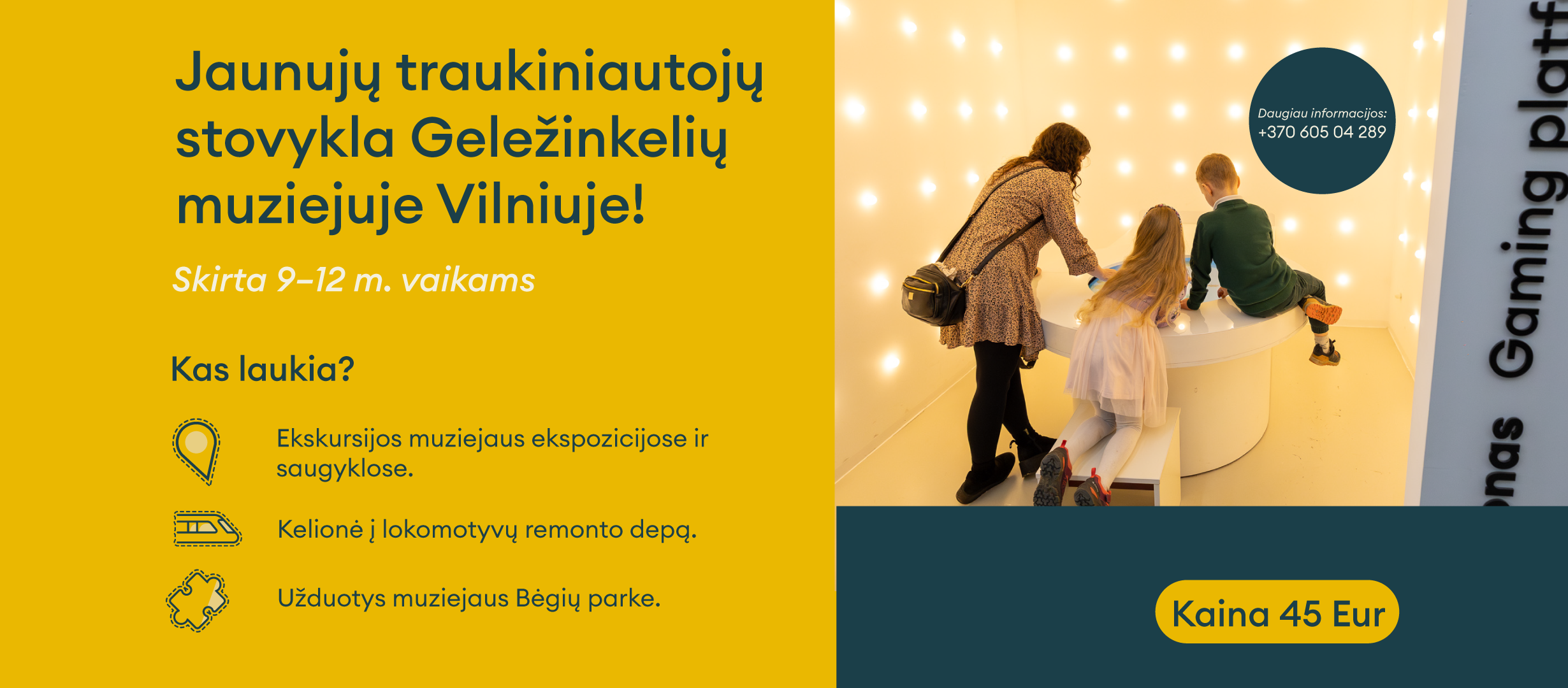 Geležinkelių muziejus kviečia į pirmąją edukacinę dienos stovyklą 